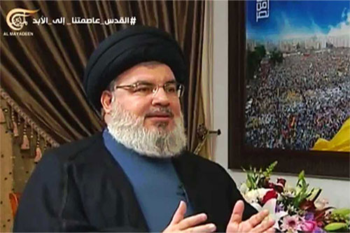 El secretario general de Hezbolá, Sayed Hassan Nasrolá Líder de Hezbolá: Trump y Netanyahu están conduciendo la región hacia la guerra